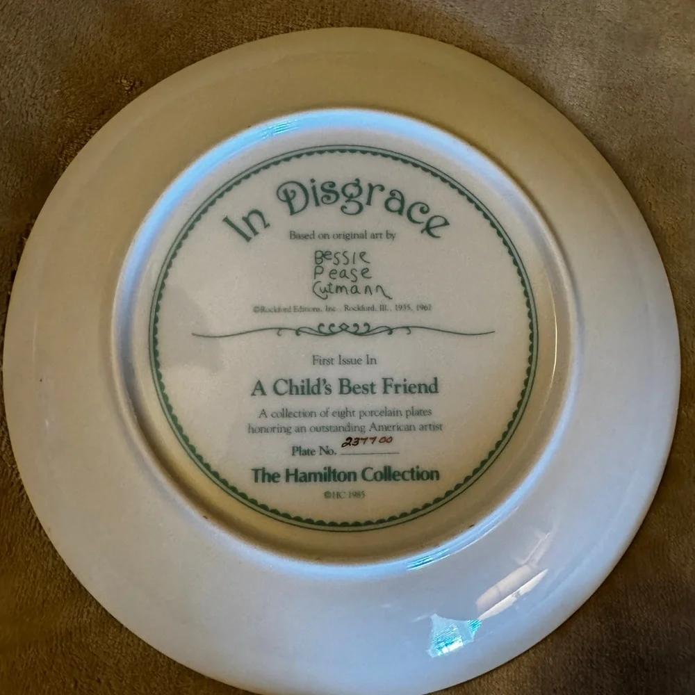 The Hamilton Collection In Disgrace vintage collectible plate